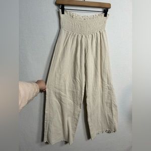 Hard tail wide leg cropped pants